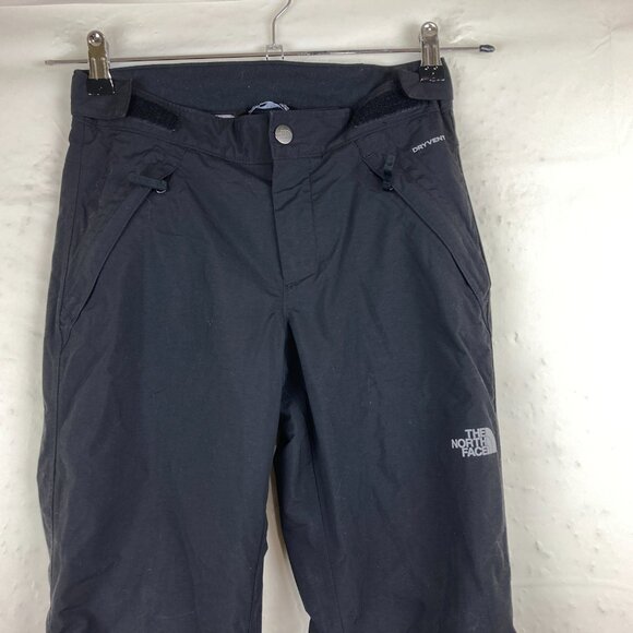 The North Face Snow Pants Boys Girls 10 / 12 Black Dryvent Ski Snowboard Logo - Picture 2 of 7